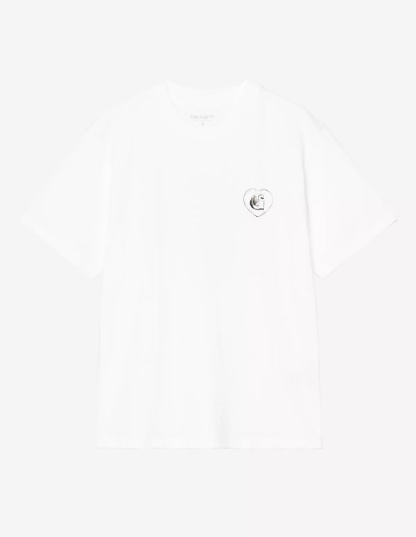 Camiseta Carhartt WIP Hearts Of Hartts Blanca Mujer
