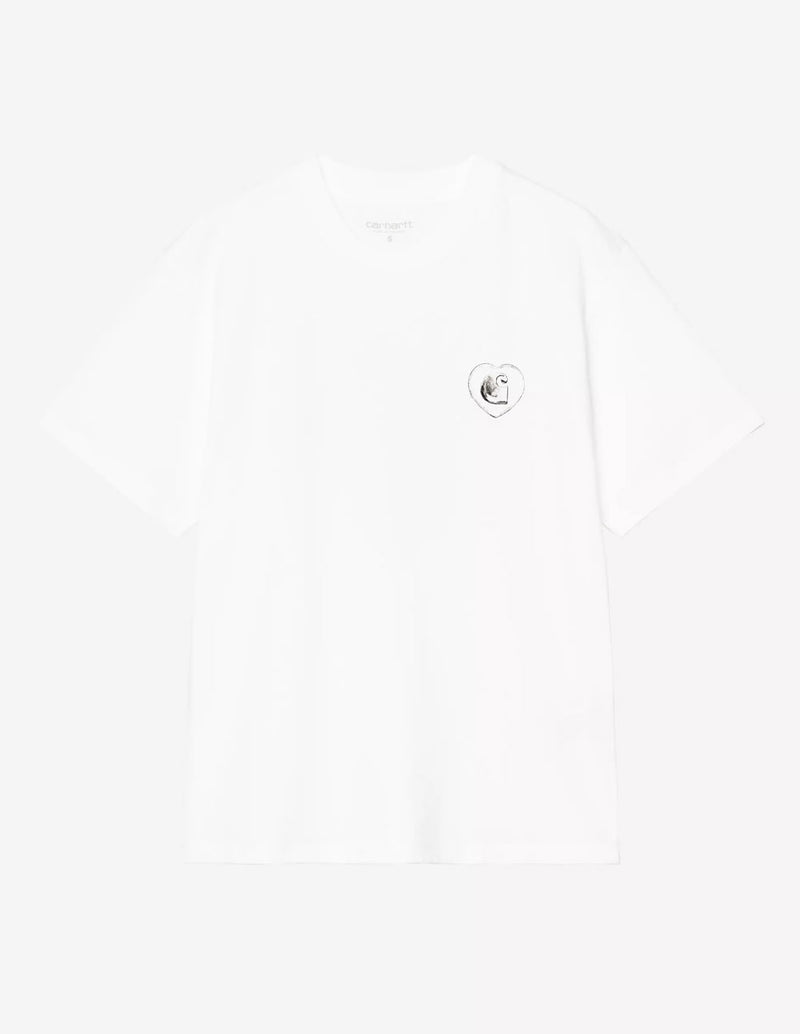 Camiseta Carhartt WIP Hearts Of Hartts Blanca Mujer