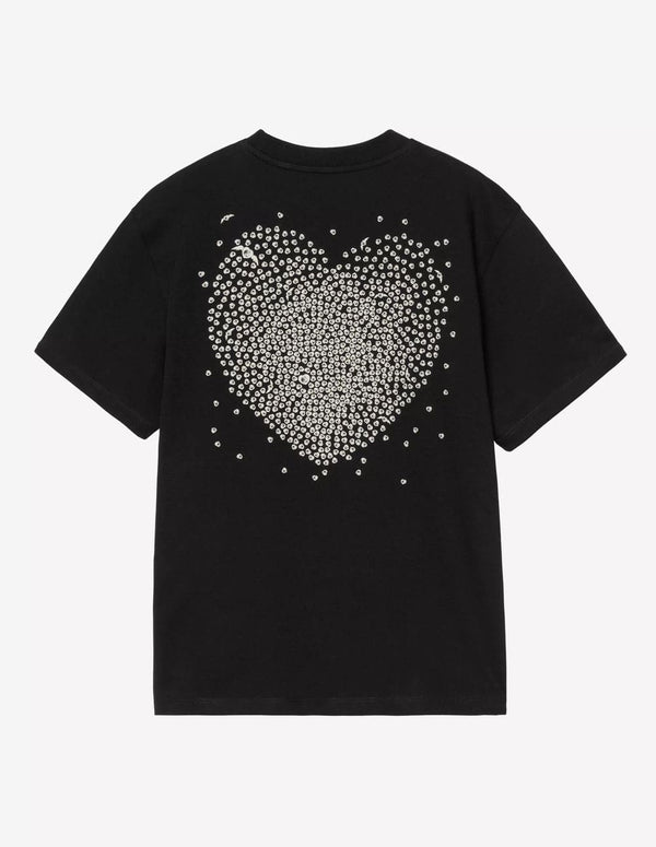Camiseta Carhartt WIP Hearts Of Hartts Negra Mujer