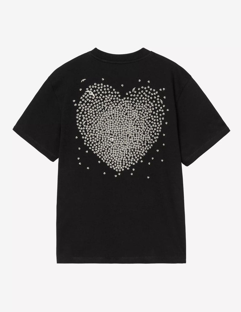 Camiseta Carhartt WIP Hearts Of Hartts Negra Mujer
