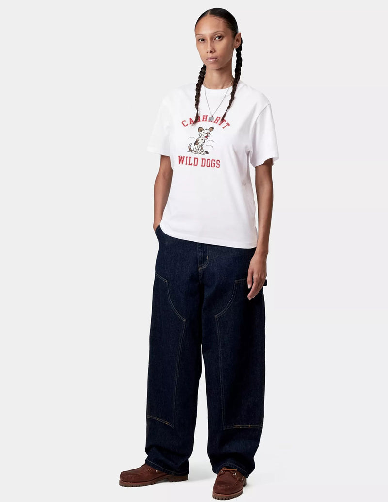 Camiseta Carhartt WIP Wild Dog Blanca Mujer