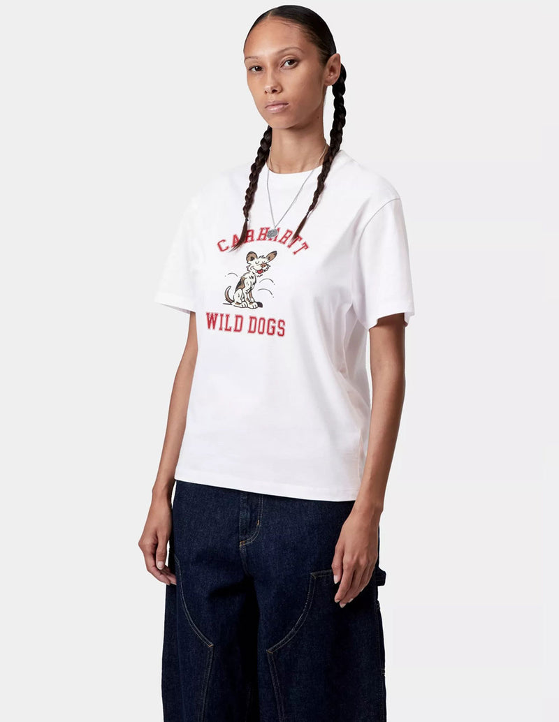 Camiseta Carhartt WIP Wild Dog Blanca Mujer