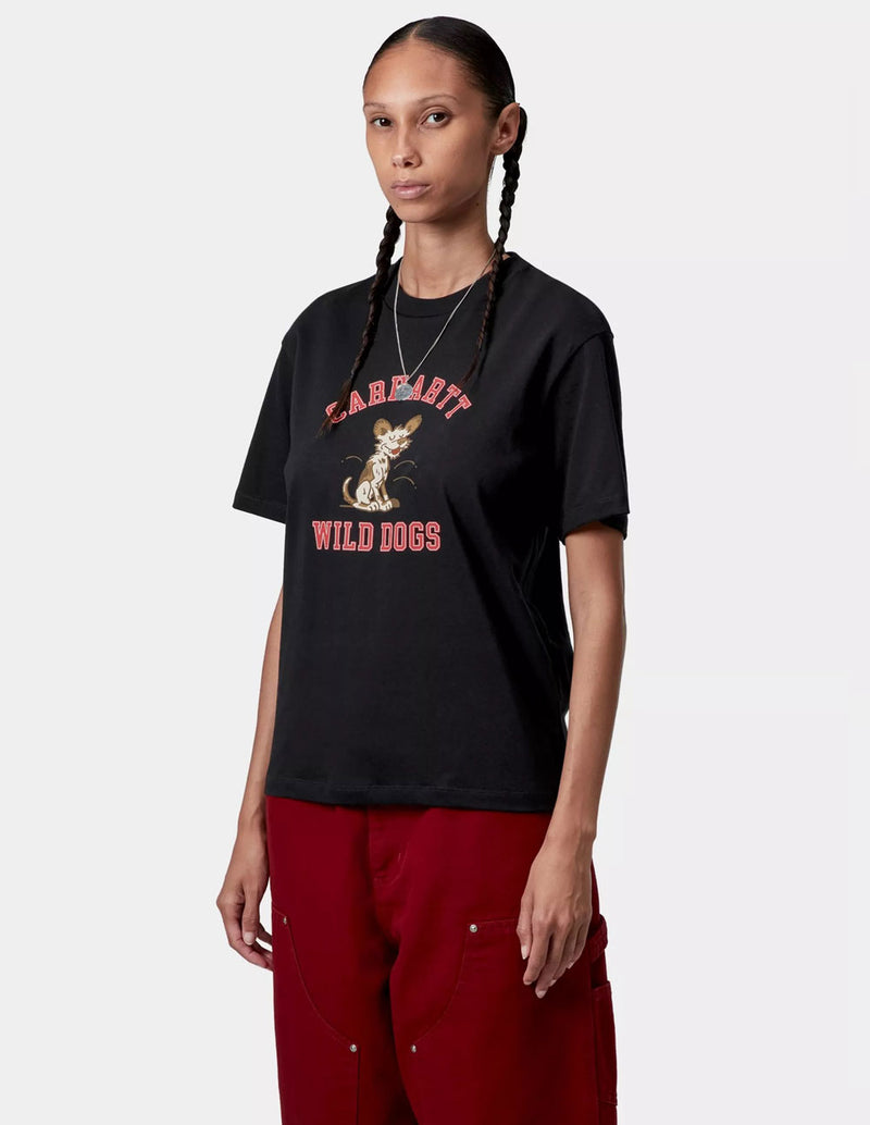 Camiseta Carhartt WIP Wild Dog Negra Mujer