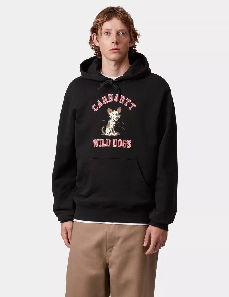 Sudadera con Capucha Carhartt WIP Wild Dog Negra Hombre