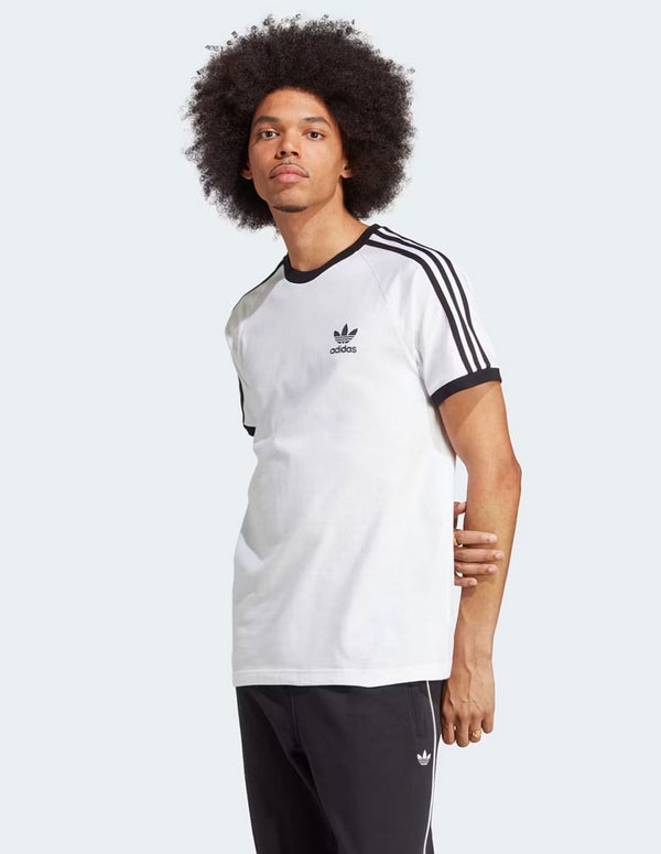 Camiseta adidas Classics 3 Bandas Blanca Hombre