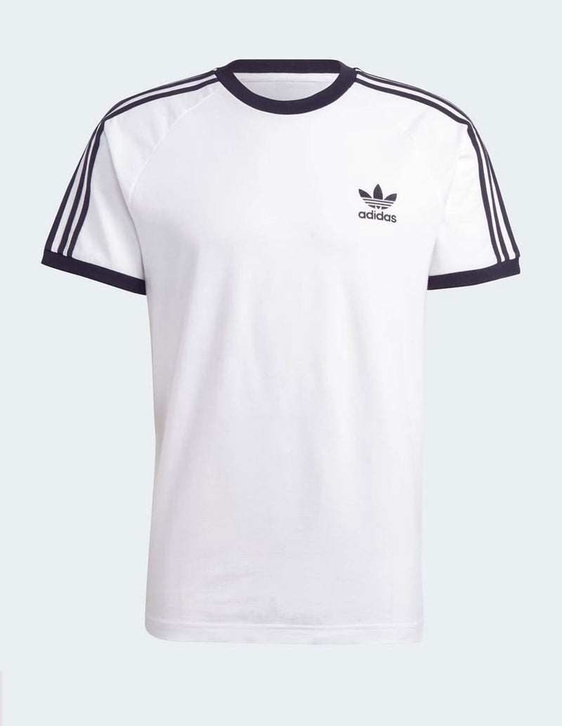 Camiseta adidas Classics 3 Bandas Blanca Hombre