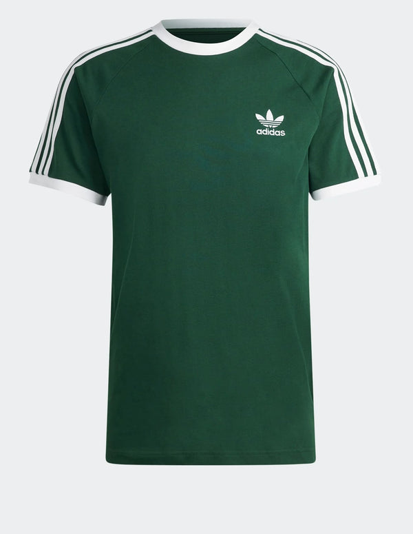 Camiseta adidas Classic 3 Bandas Verde Hombre