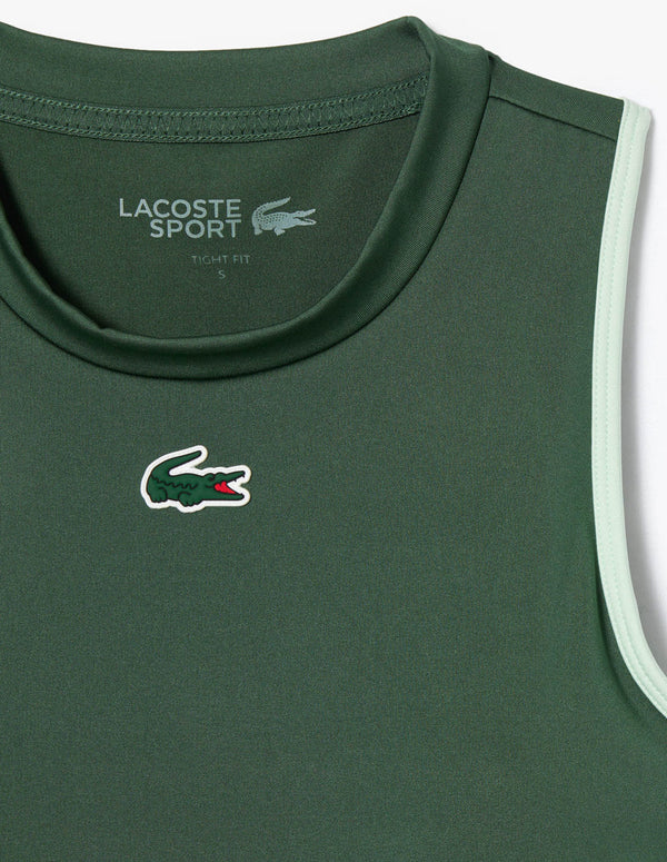 Sujetador Deportivo Lacoste con Logo Verde Mujer