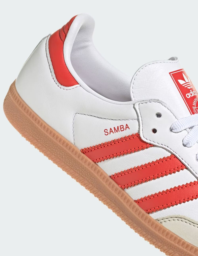 adidas Samba OG Blancas y Rojas Mujer IF6513