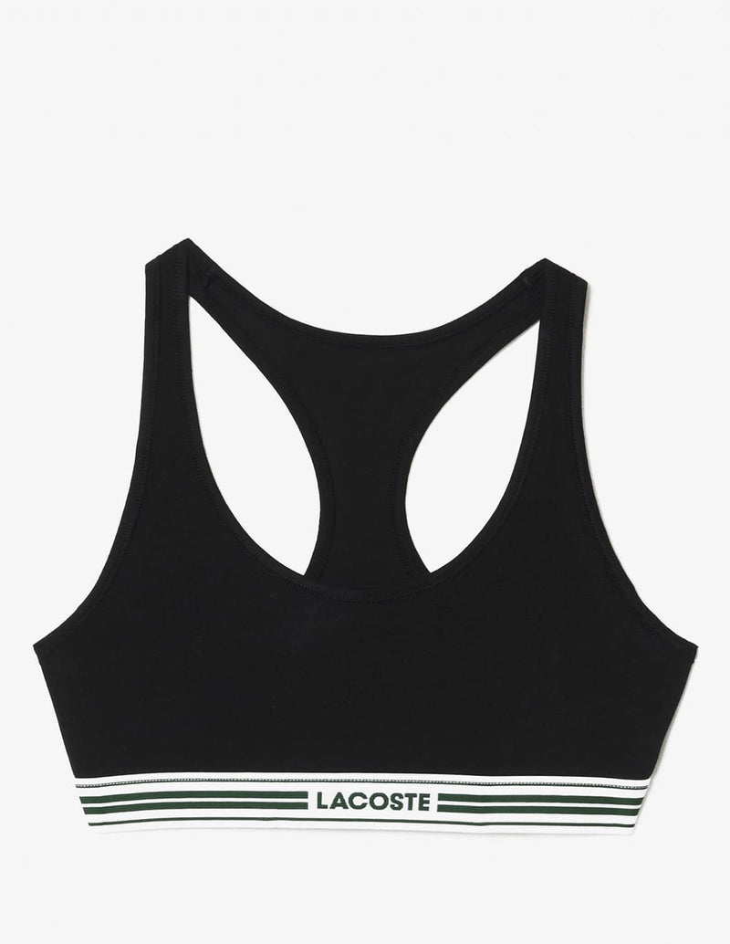 Sujetador Deportivo Lacoste Vigore Negro Mujer