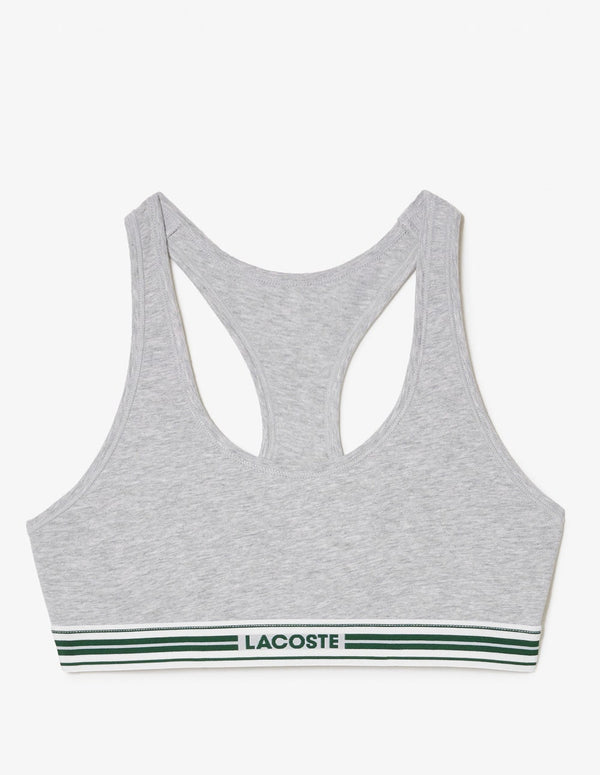 Sujetador Deportivo Lacoste Vigore Gris Mujer