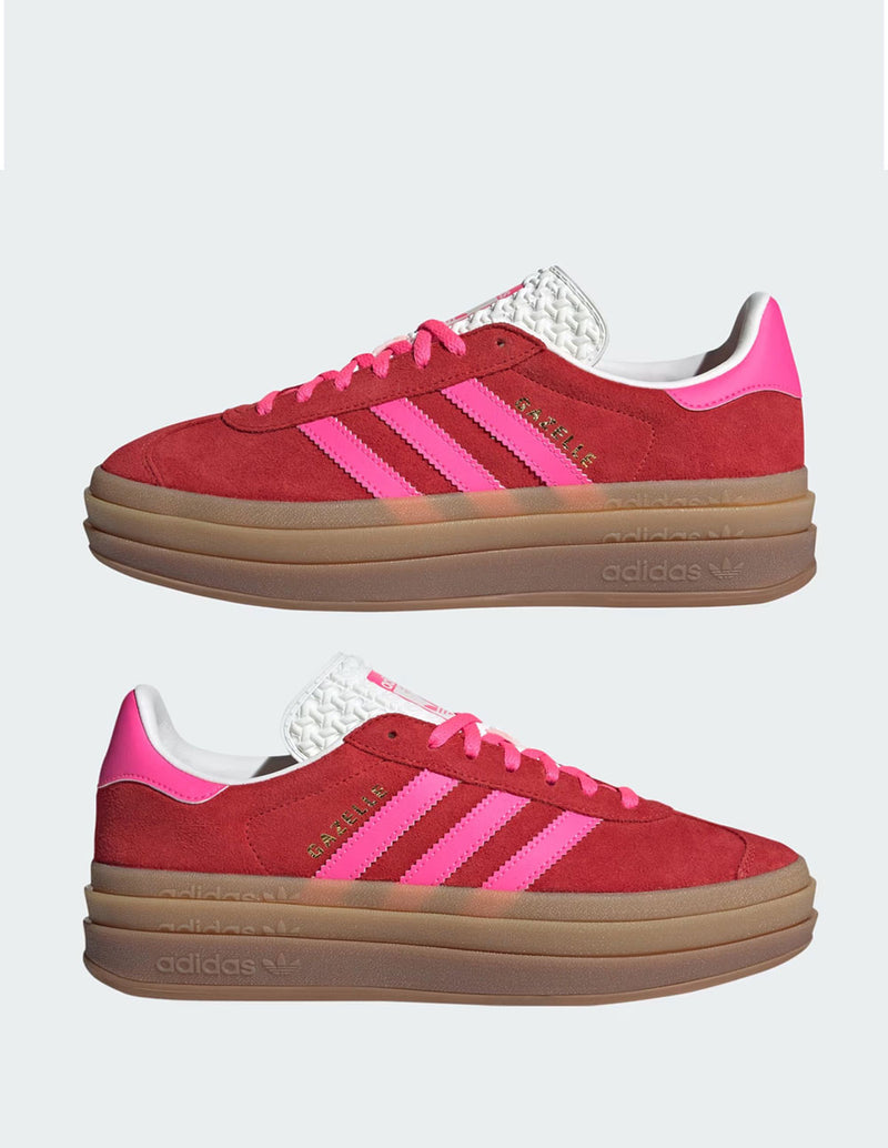 adidas Gazelle Bold Rojas y Rosas Mujer