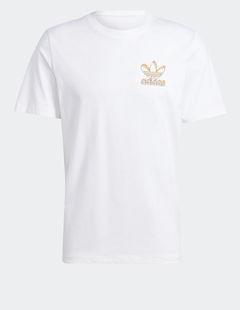 Camiseta adidas Graphics Fire Trefoil Blanca Hombre