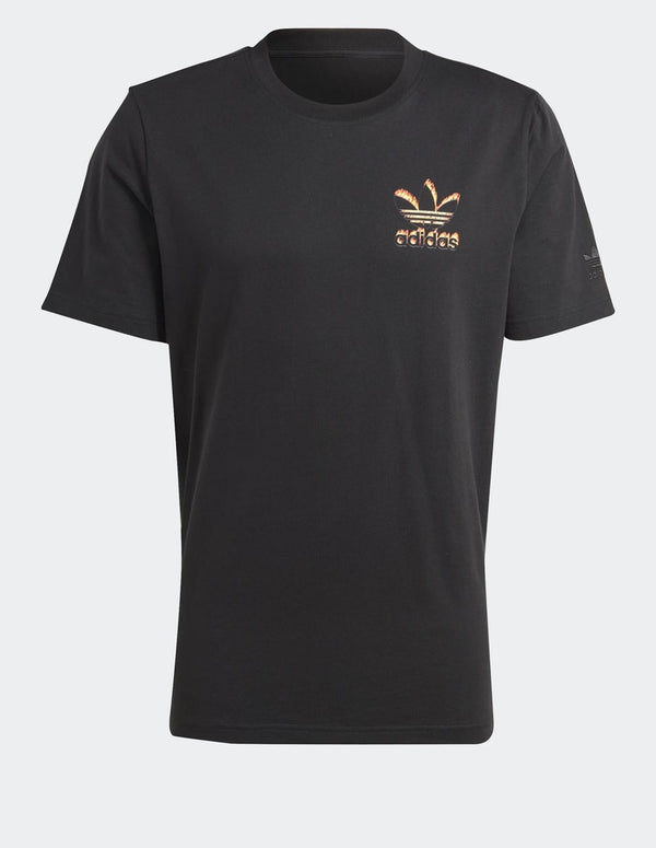 Camiseta adidas Graphics Fire Trefoil Negra Hombre