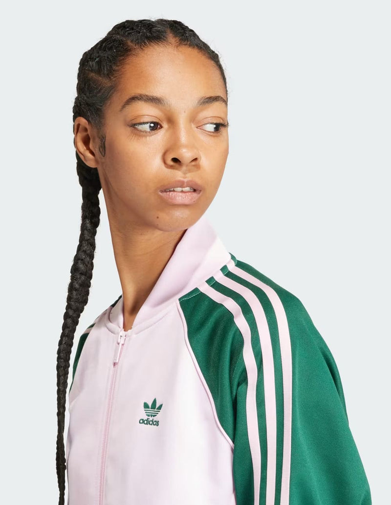 Chaqueta adidas SST Classics Loose Rosa y Verde Mujer