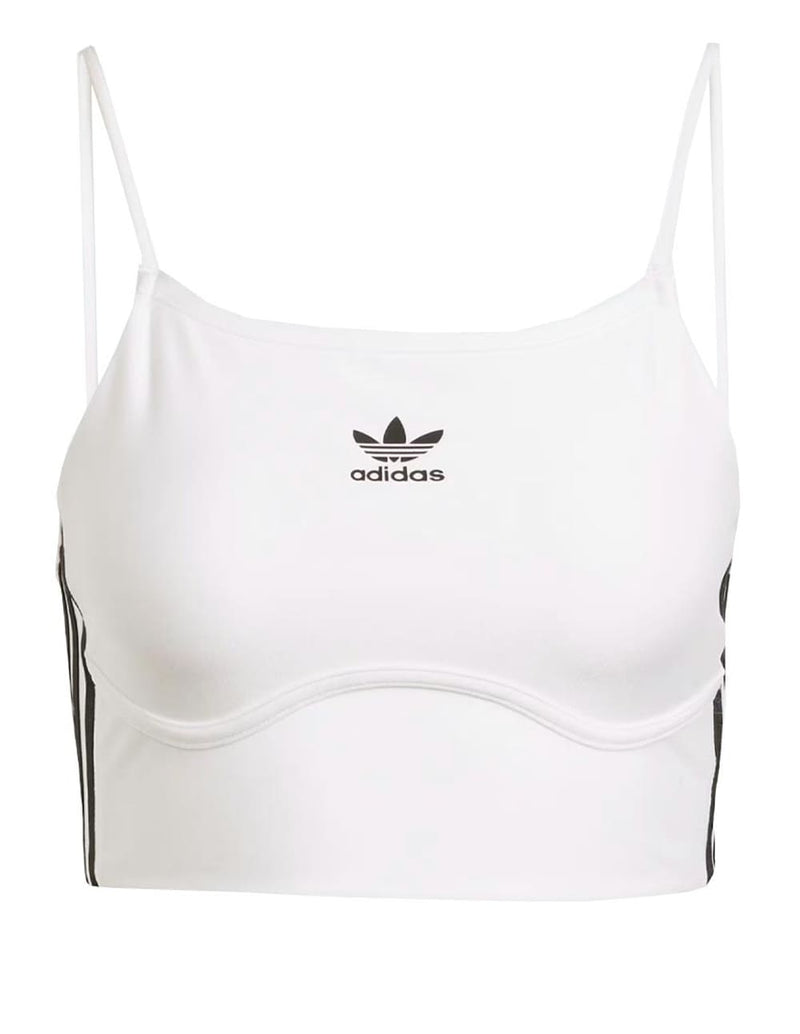 Top adidas con Logo Blanco Mujer