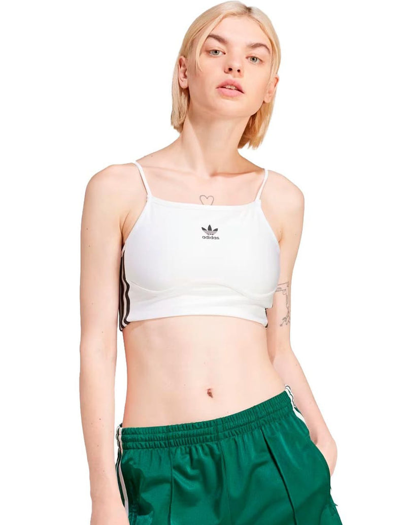 Top adidas con Logo Blanco Mujer