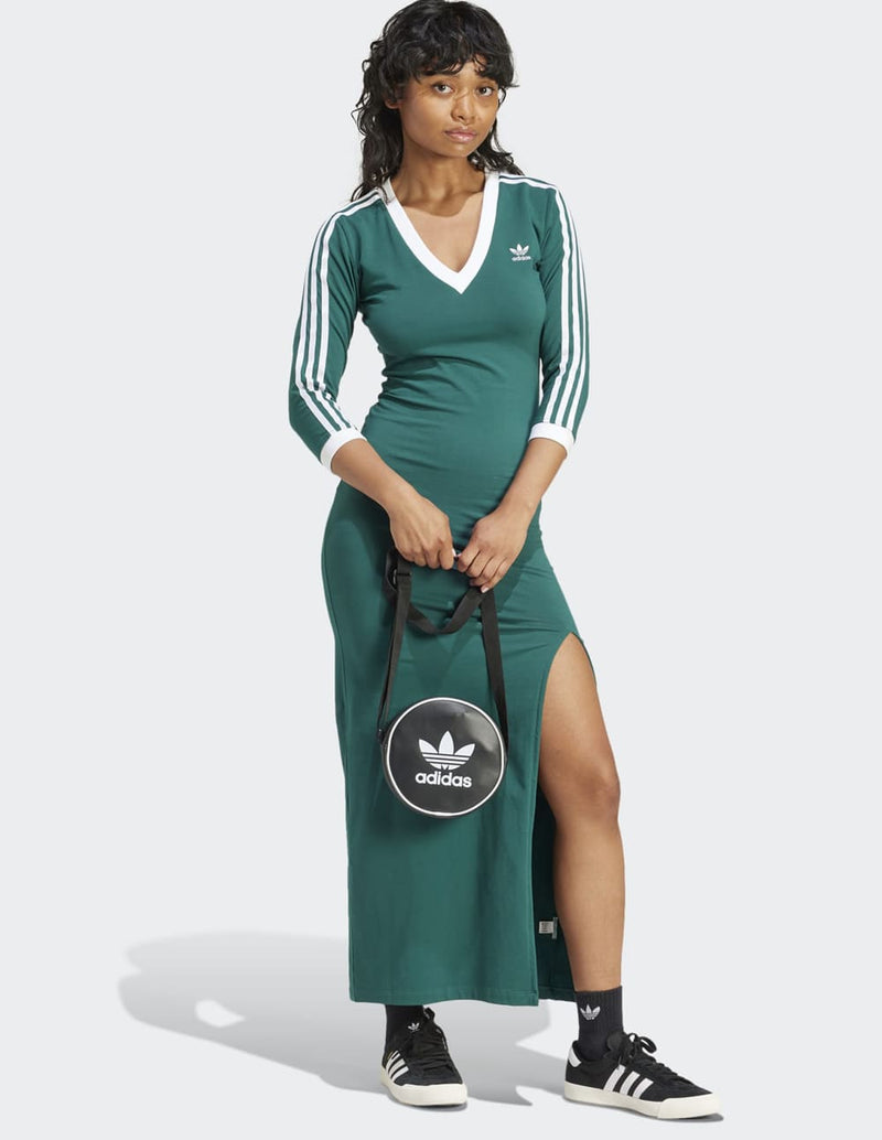 Vestido adidas Largo con Logo Verde Mujer