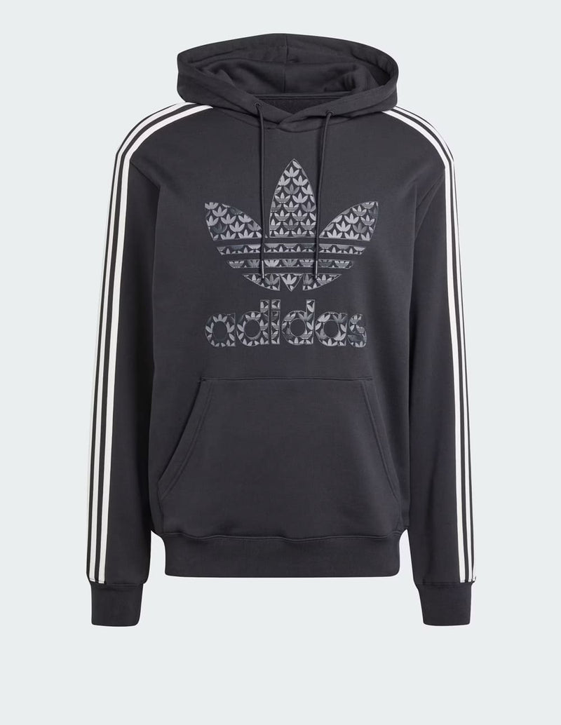 Sudadera con Capucha adidas con Estampado Classic Mono Negra Hombre