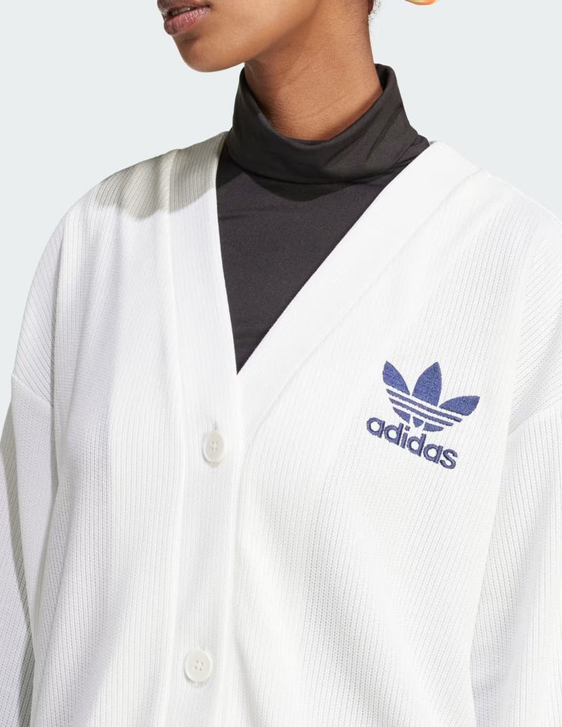 Chaqueta adidas con Logo Bordado Blanca Mujer