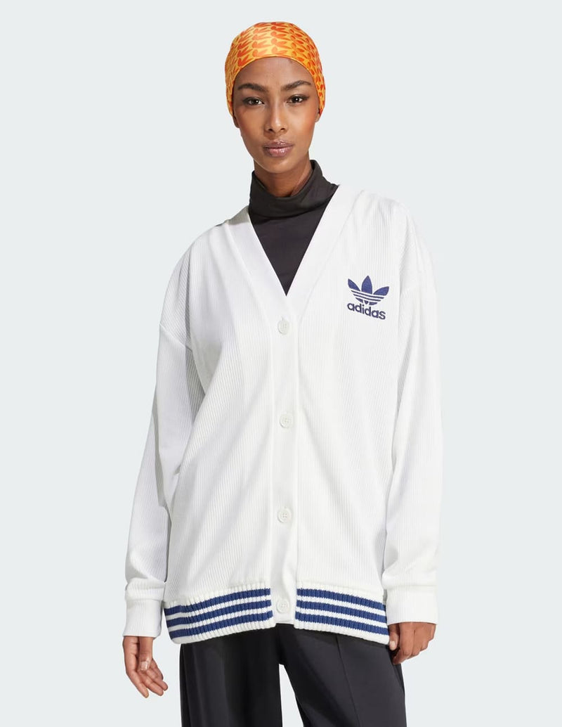 Chaqueta adidas con Logo Bordado Blanca Mujer