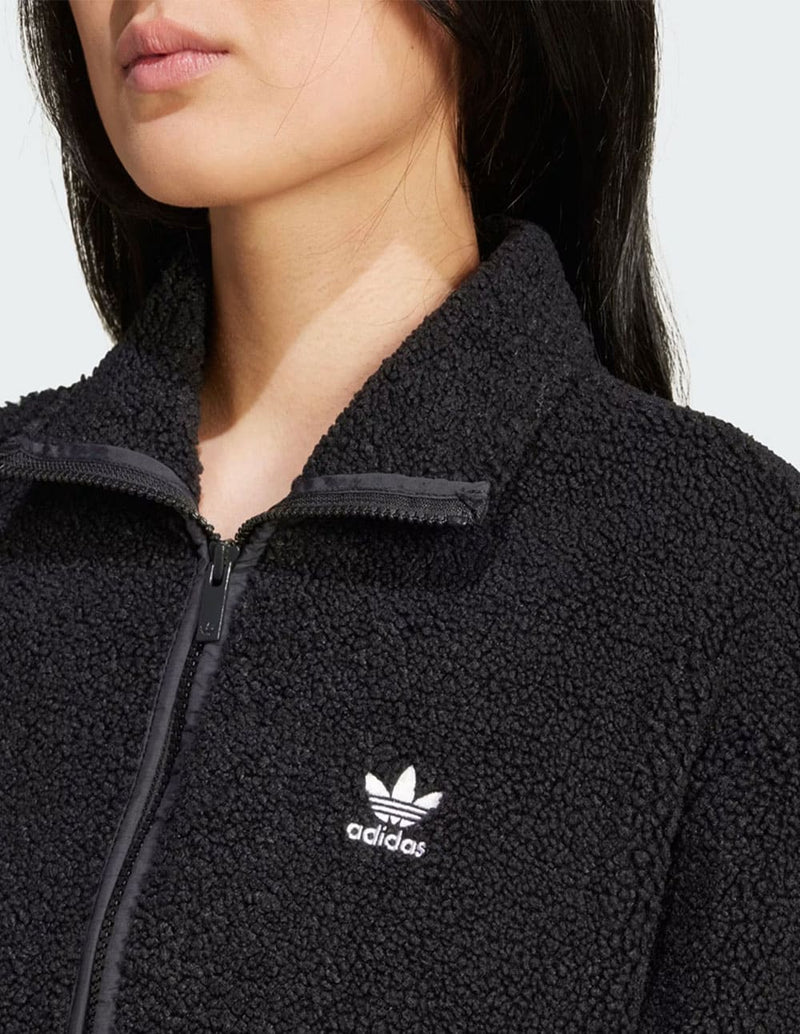 Chaqueta adidas Teddy Fleece Full-Zip Negra Mujer