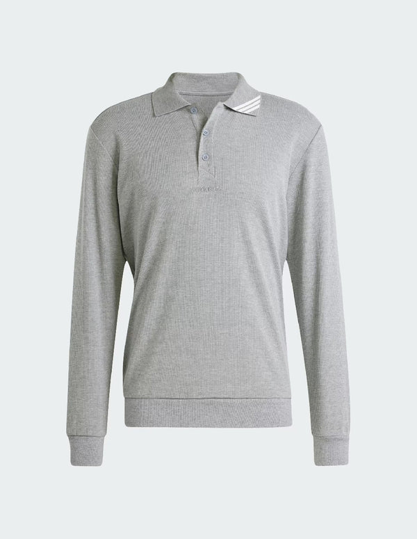 Polo adidas de Manga Larga Gris Hombre