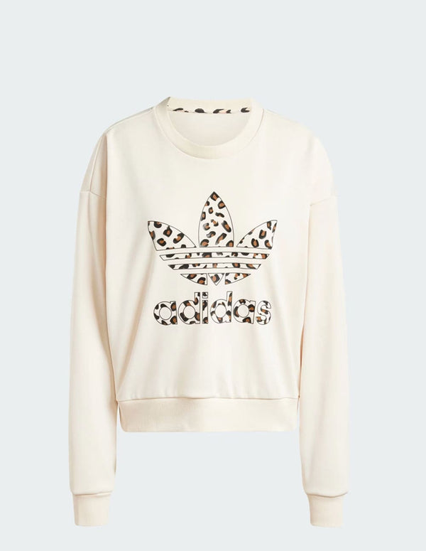 Sudadera adidas Leopard Beige Mujer