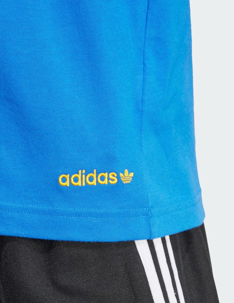 Camiseta adidas con Logo Azul Hombre