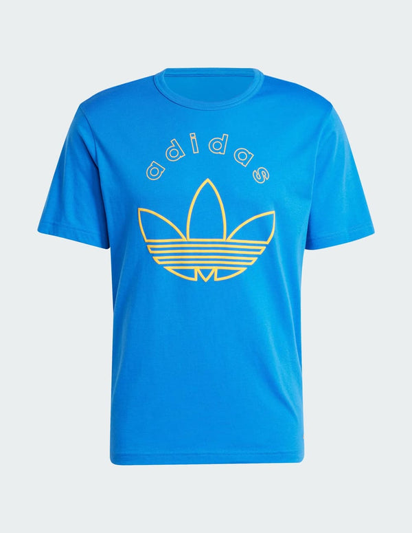 Camiseta adidas con Logo Azul Hombre