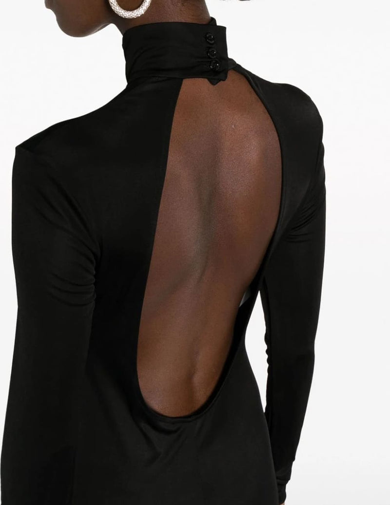 Vestido Moschino con Espalda Descubierta Negro Mujer