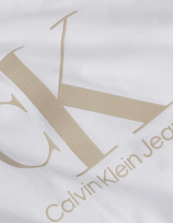 Camiseta Calvin Klein Jeans Gel Monogram Blanca Mujer