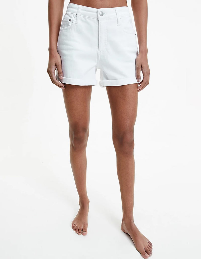 Pantalones Cortos Calvin Klein Jeans Blancos Mujer