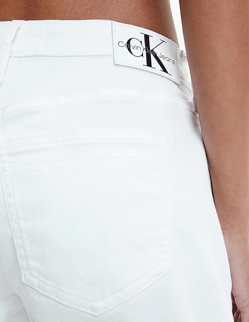 Pantalones Cortos Calvin Klein Jeans Blancos Mujer