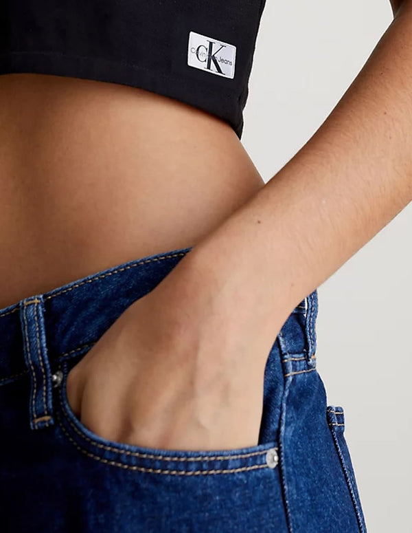 Top Calvin Klein Jeans con Botones Negro Mujer