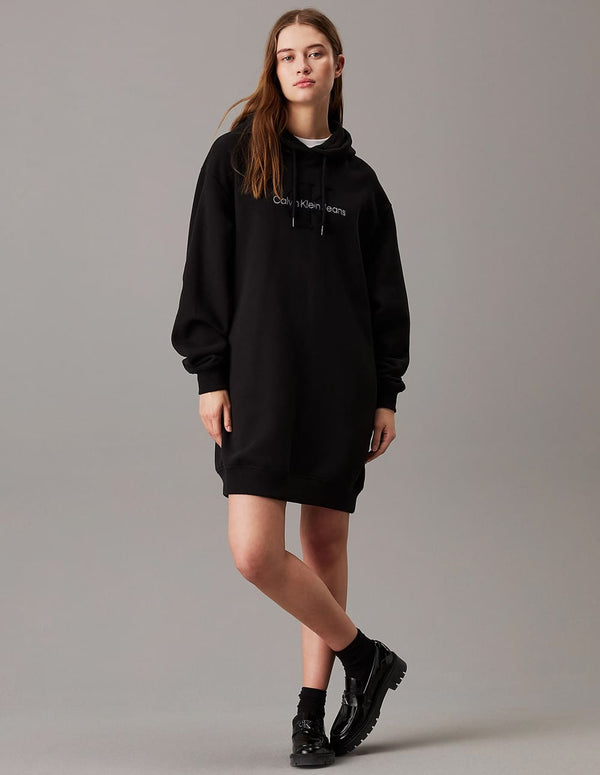 Vestido Calvin Klein Jeans Tipo Sudadera Negro Mujer