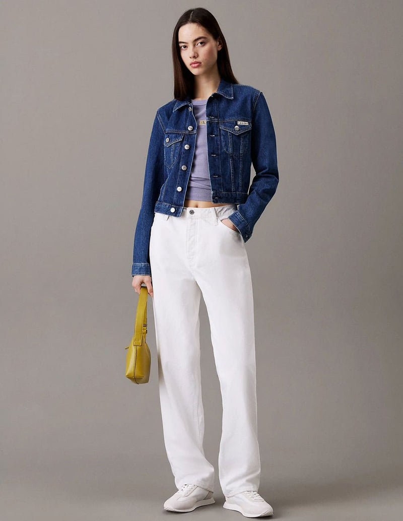 Chaqueta Calvin Klein Jeans Denim Cropped 90´s Azul Mujer