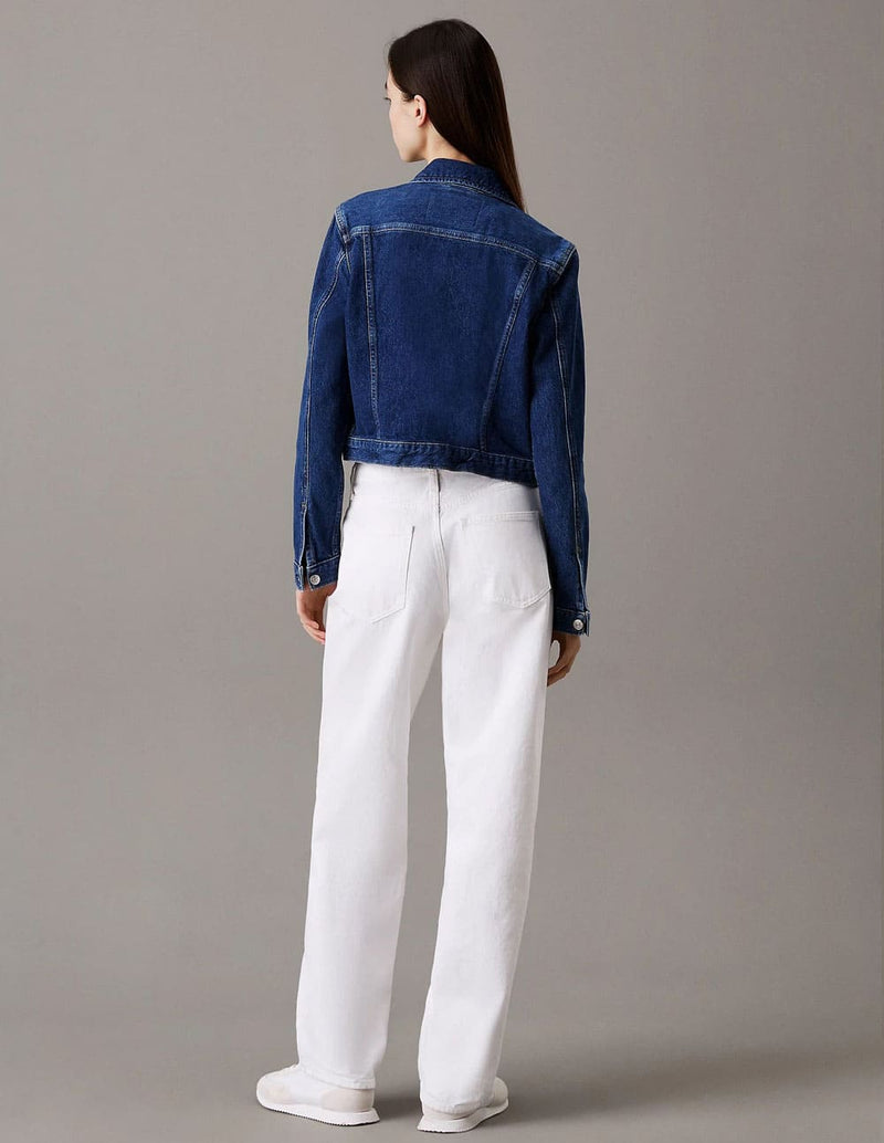 Chaqueta Calvin Klein Jeans Denim Cropped 90´s Azul Mujer