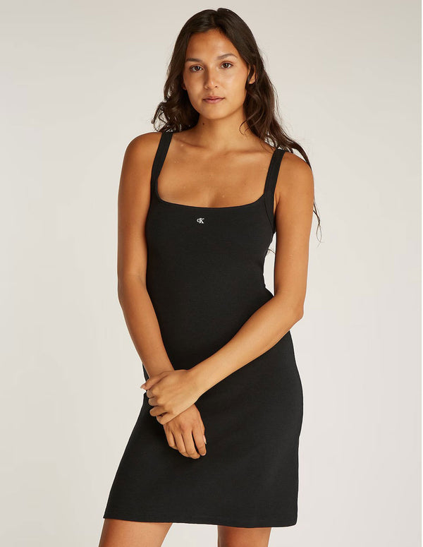 Vestido Clavin Klein Jeans de Tirantes Negro Mujer