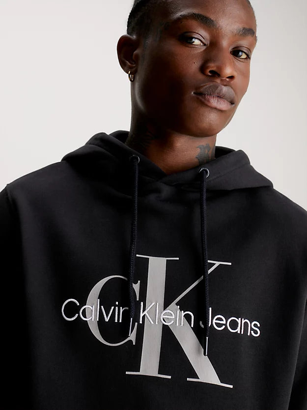 Sudadera con Capucha Calvin Klein Jeans con Logo Negra Hombre