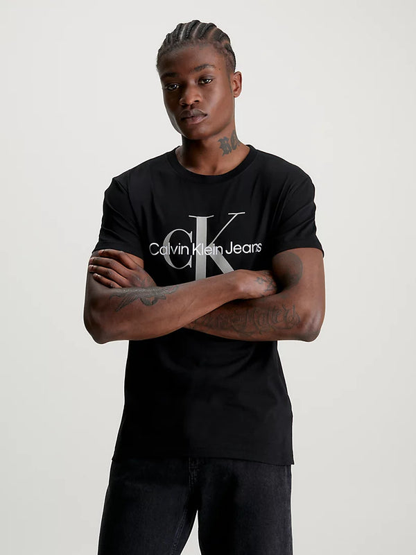 Camiseta Calvin Klein Jeans Slim con Logo Negra Hombre