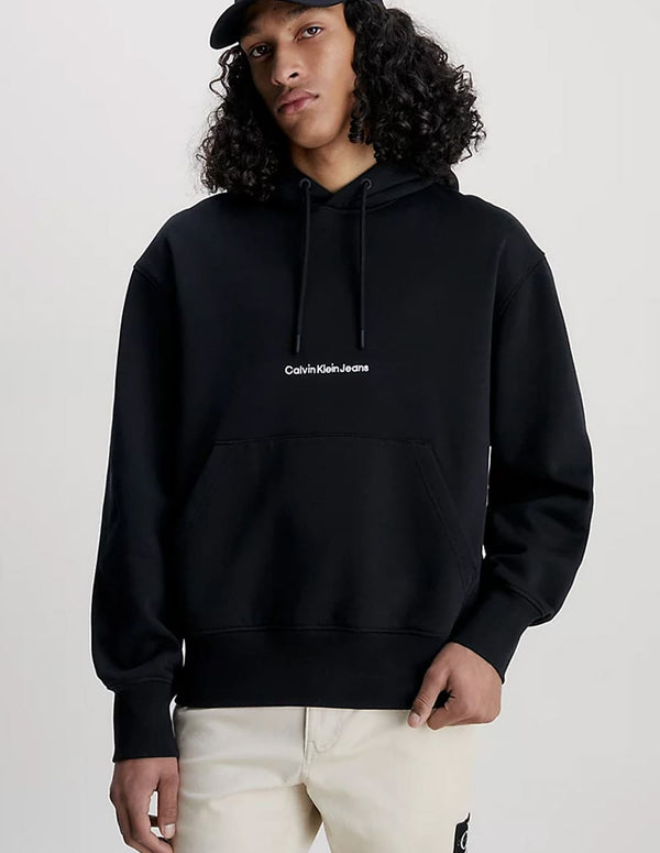 Sudadera con Capucha Calvin Klein Jeans con Logo Negra Hombre