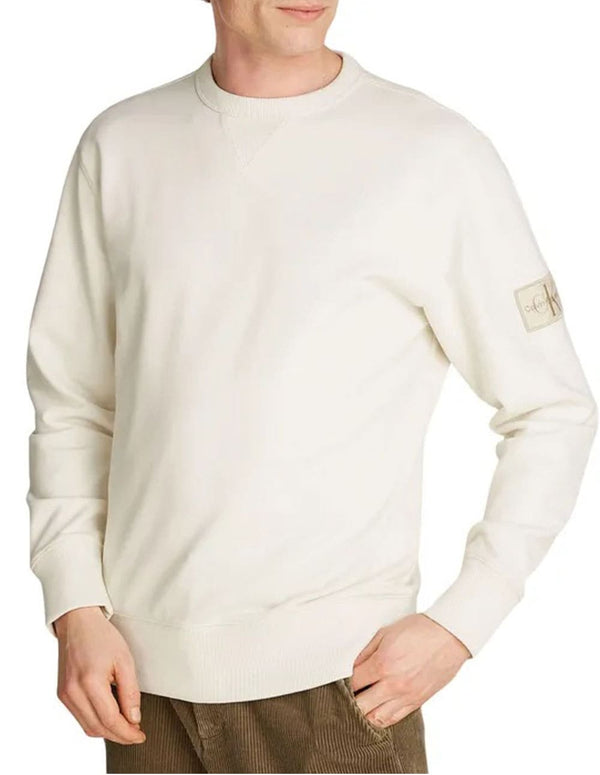 Sudadera Calvin Klein Jeans con Insignia Blanca Hombre