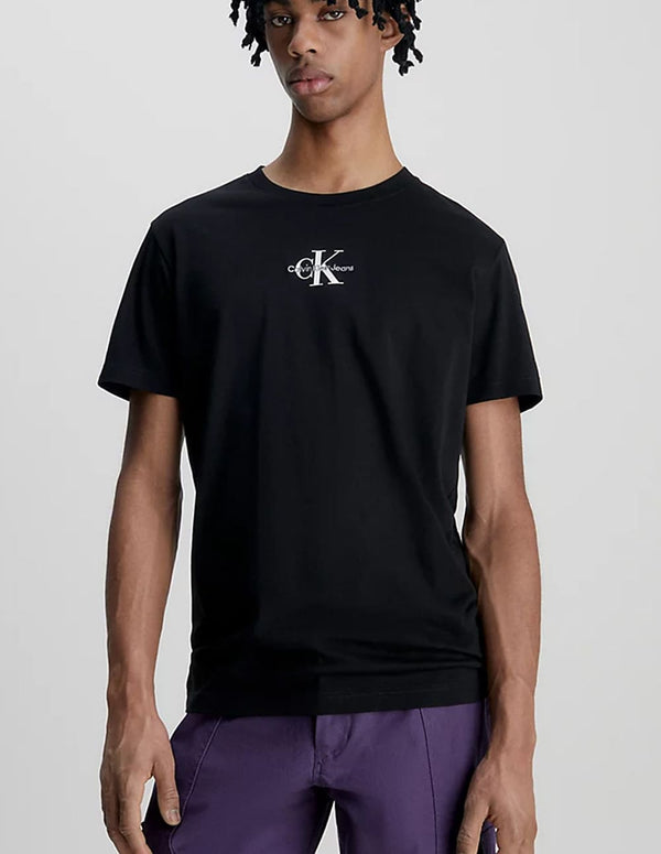 Camiseta Calvin Klein Jeans con Logo Monograma Negra Hombre