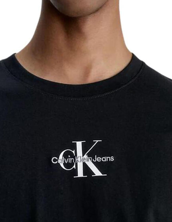 Camiseta Calvin Klein Jeans con Logo Monograma Negra Hombre