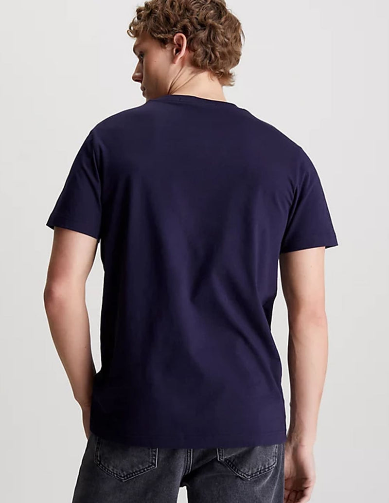Camiseta Calvin Klein Jeans con Logo Monograma Azul Marino Hombre