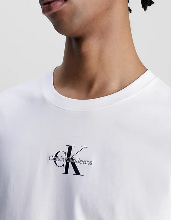 Camiseta Calvin Klein Jeans con Logo Monograma Blanca Hombre
