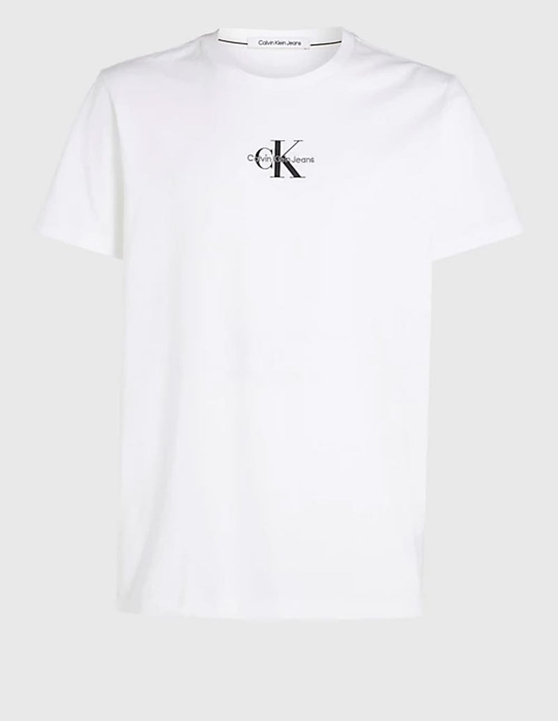Camiseta Calvin Klein Jeans con Logo Monograma Blanca Hombre