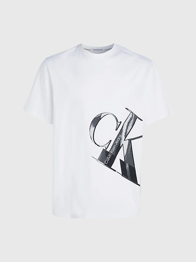 Camiseta Calvin Klein Jeans con Monograma Blanca Hombre