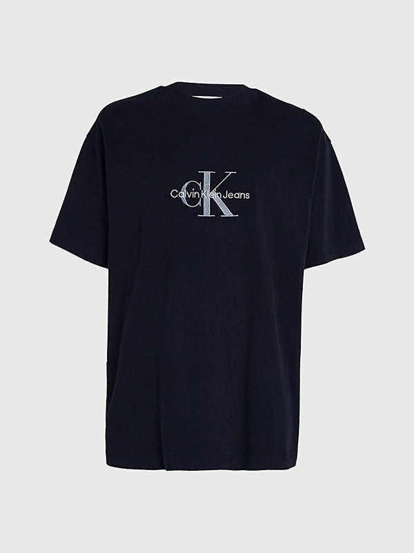 Camiseta Calvin Klein Jeans con Logo Monogram Negra Hombre